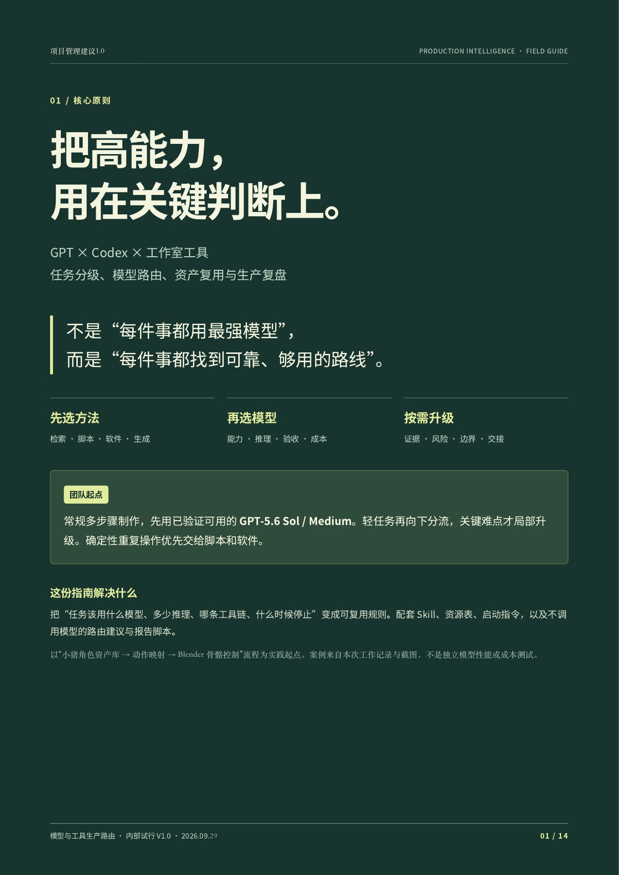 项目管理建议1.0，第1页：核心原则